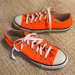 neon orange converse